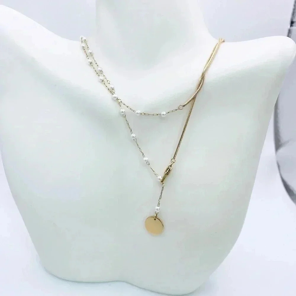 Delicate Pearl Necklace | Pearl Necklace | Gold Plated | Long Necklace - Picture 6 of 6
